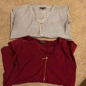 Express dressy v-neck tops
